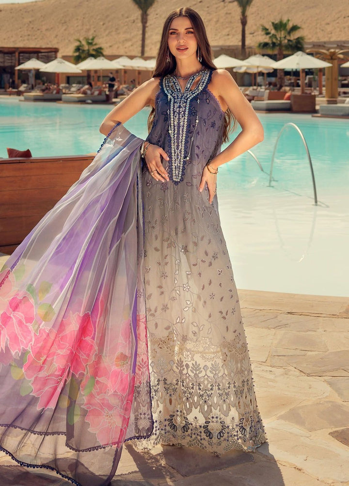 Noor by Saadia Asad Embroidered Lawn Suit Unstitched 3 Piece NSA24E D3 - Summer Collection