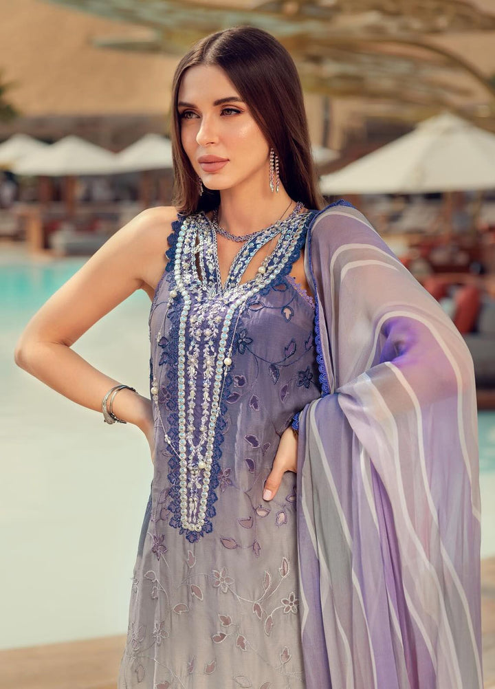 Noor by Saadia Asad Embroidered Lawn Suit Unstitched 3 Piece NSA24E D3 - Summer Collection