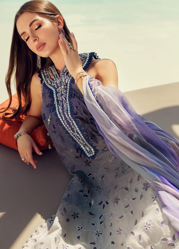 Noor by Saadia Asad Embroidered Lawn Suit Unstitched 3 Piece NSA24E D3 - Summer Collection