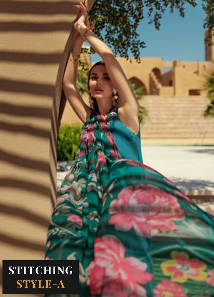 Noor by Saadia Asad Embroidered Lawn Suit Unstitched 3 Piece NSA24E D4 - Summer Collection