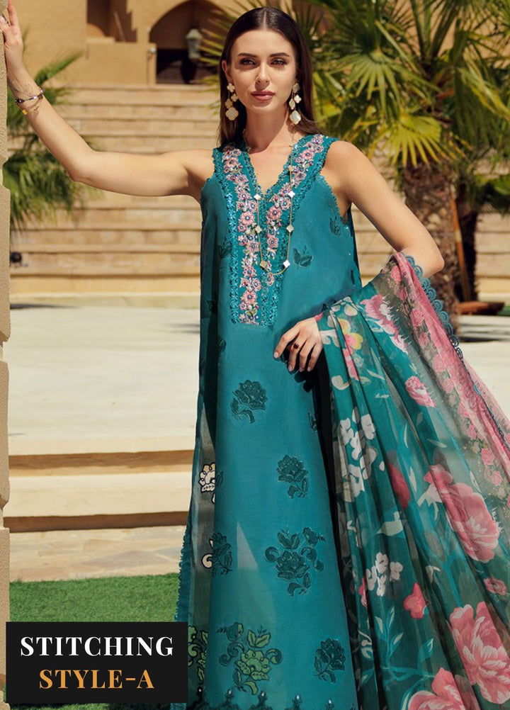 Noor by Saadia Asad Embroidered Lawn Suit Unstitched 3 Piece NSA24E D4 - Summer Collection