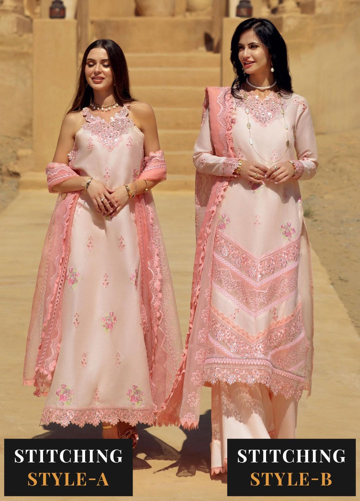 Noor by Saadia Asad Embroidered Lawn Suit Unstitched 3 Piece NSA24E D5 - Summer Collection