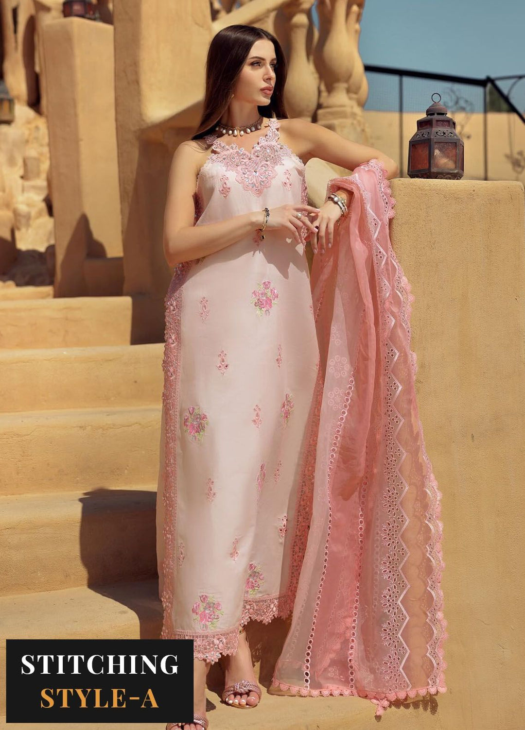 Noor by Saadia Asad Embroidered Lawn Suit Unstitched 3 Piece NSA24E D5 - Summer Collection