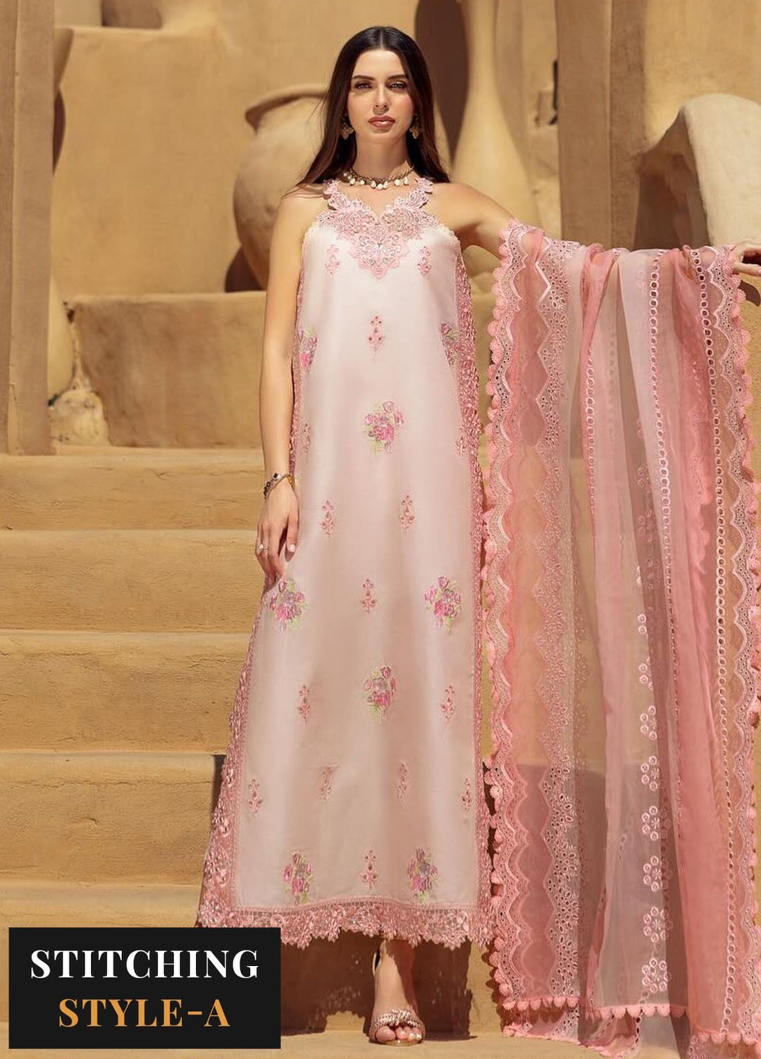 Noor by Saadia Asad Embroidered Lawn Suit Unstitched 3 Piece NSA24E D5 - Summer Collection