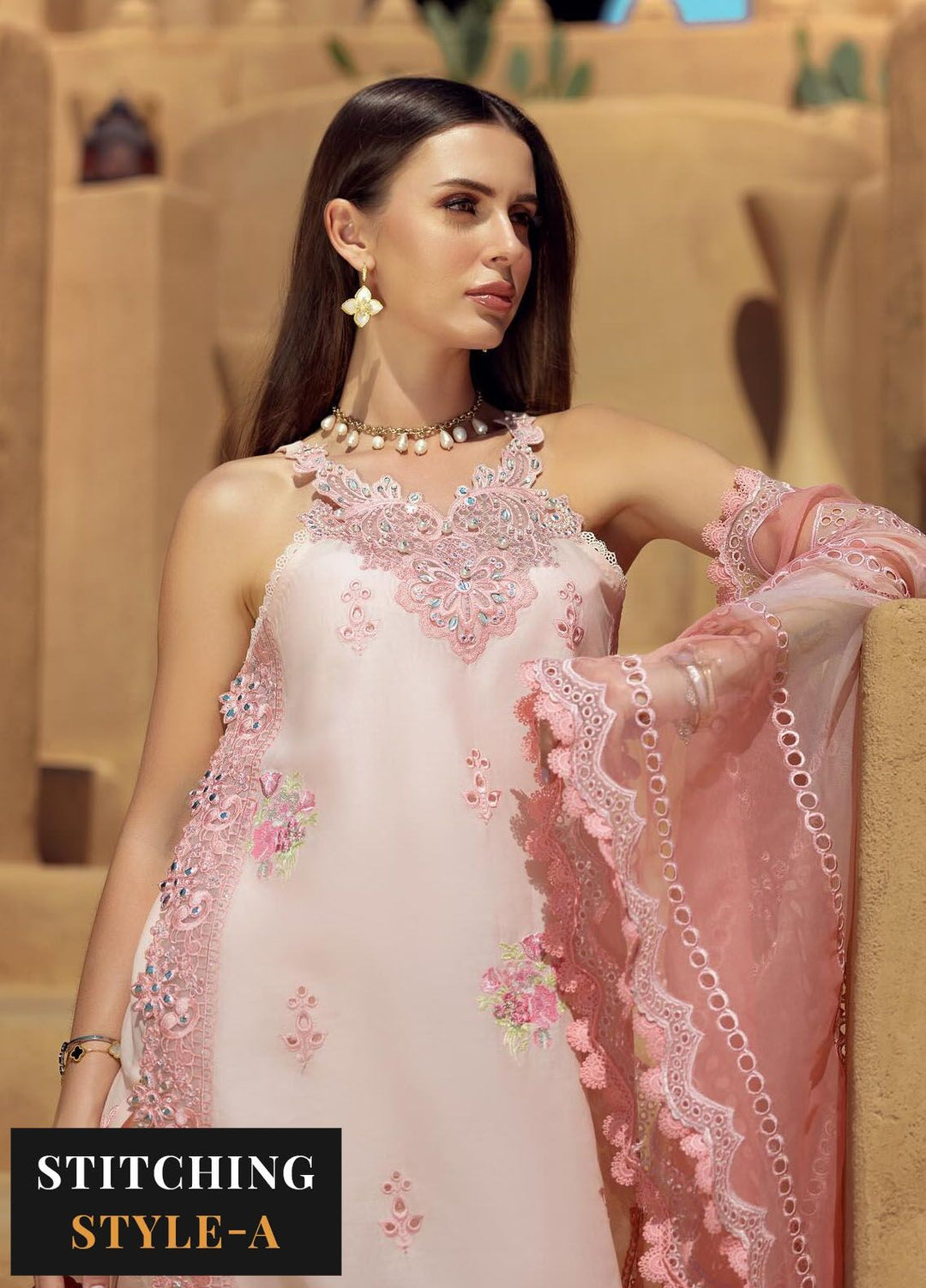 Noor by Saadia Asad Embroidered Lawn Suit Unstitched 3 Piece NSA24E D5 - Summer Collection