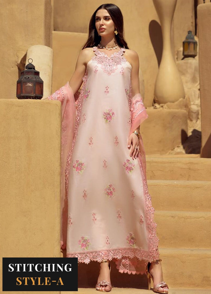 Noor by Saadia Asad Embroidered Lawn Suit Unstitched 3 Piece NSA24E D5 - Summer Collection