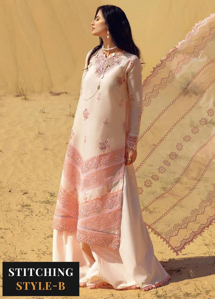 Noor by Saadia Asad Embroidered Lawn Suit Unstitched 3 Piece NSA24E D5 - Summer Collection