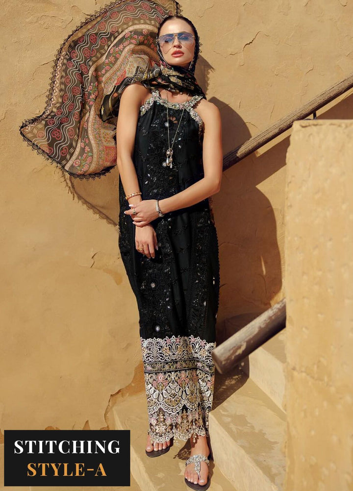 Noor by Saadia Asad Embroidered Lawn Suit Unstitched 3 Piece NSA24E D6 - Summer Collection