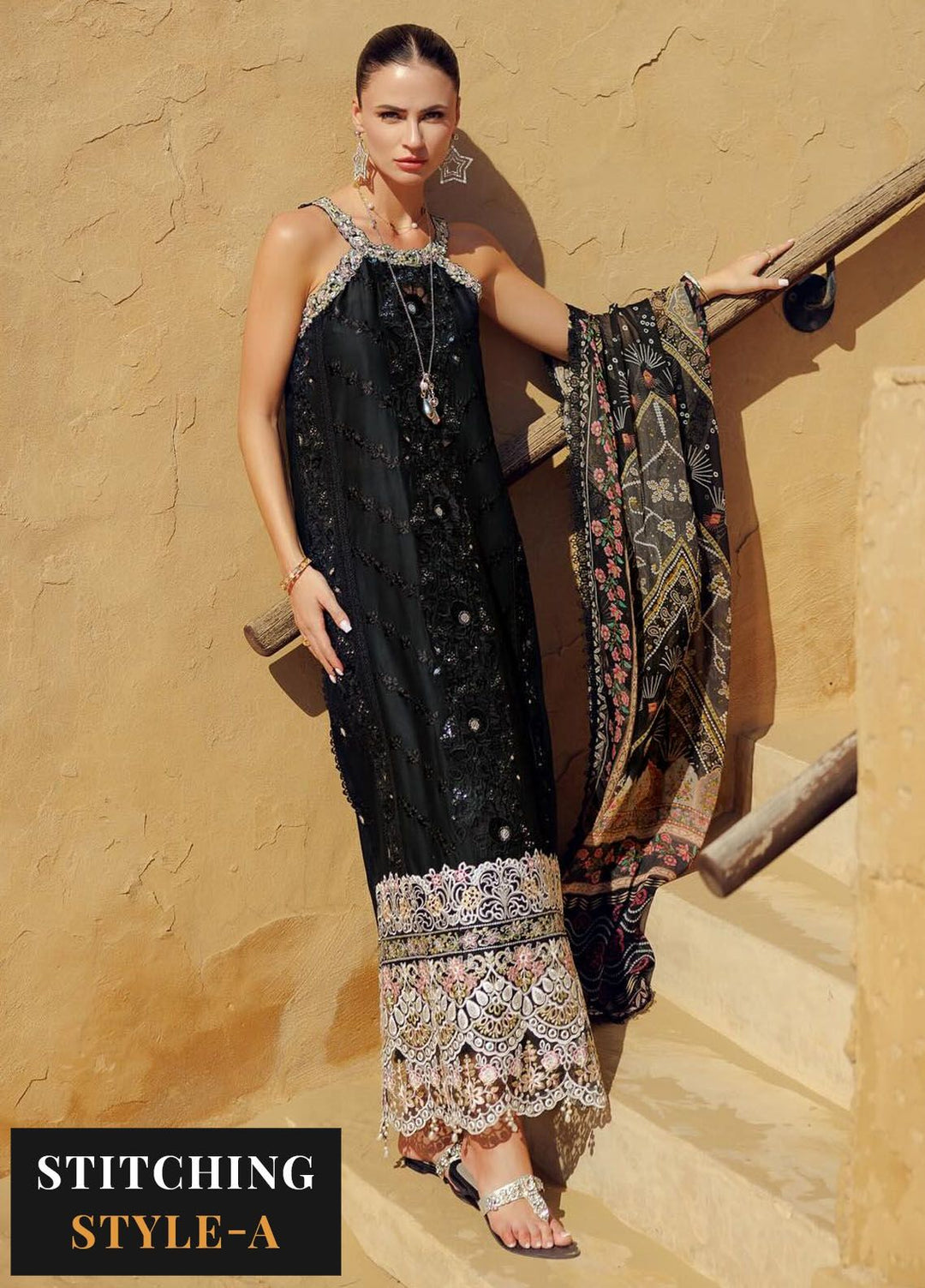 Noor by Saadia Asad Embroidered Lawn Suit Unstitched 3 Piece NSA24E D6 - Summer Collection