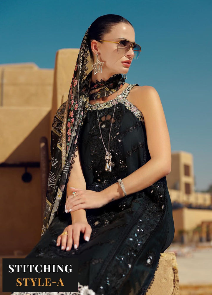 Noor by Saadia Asad Embroidered Lawn Suit Unstitched 3 Piece NSA24E D6 - Summer Collection