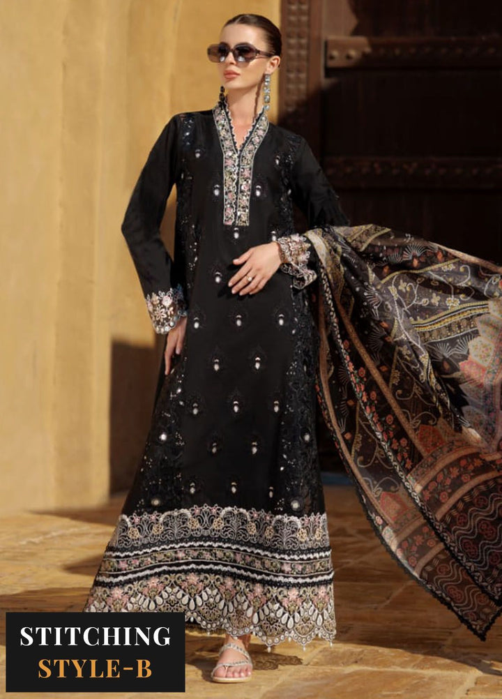 Noor by Saadia Asad Embroidered Lawn Suit Unstitched 3 Piece NSA24E D6 - Summer Collection