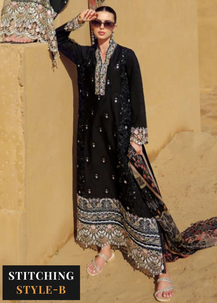 Noor by Saadia Asad Embroidered Lawn Suit Unstitched 3 Piece NSA24E D6 - Summer Collection