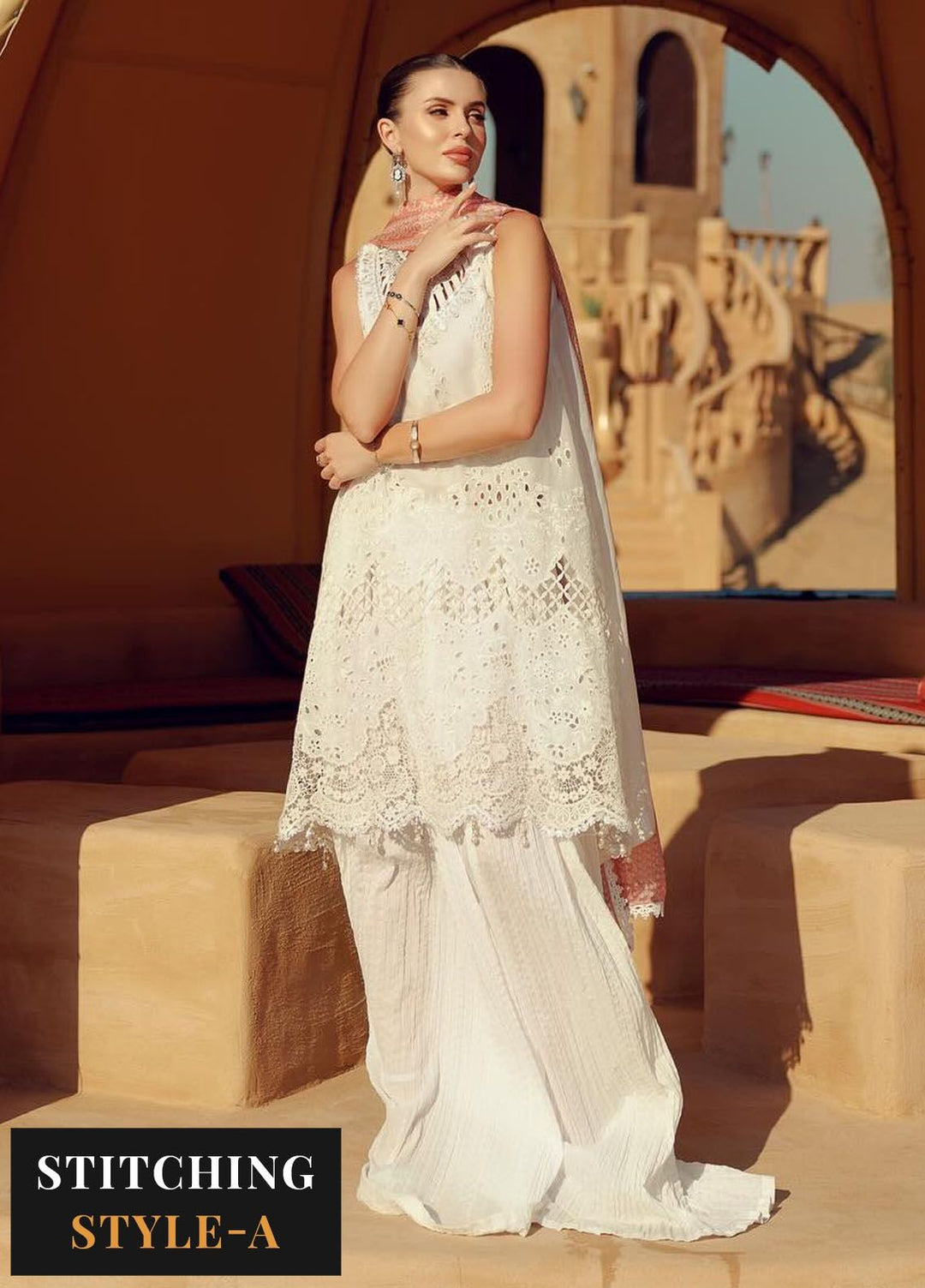 Noor by Saadia Asad Embroidered Lawn Suit Unstitched 3 Piece NSA24E D7 - Summer Collection