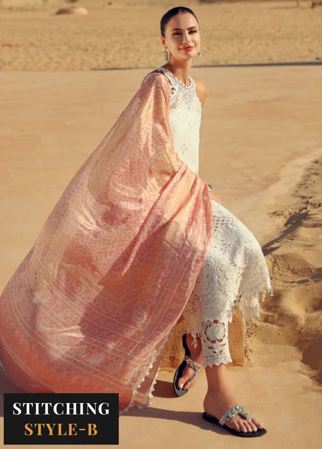 Noor by Saadia Asad Embroidered Lawn Suit Unstitched 3 Piece NSA24E D7 - Summer Collection