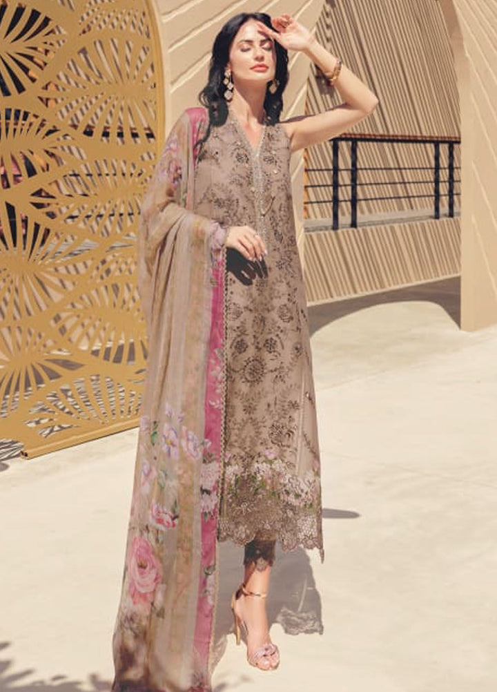 Noor by Saadia Asad Embroidered Lawn Suit Unstitched 3 Piece NSA24E D8 - Summer Collection
