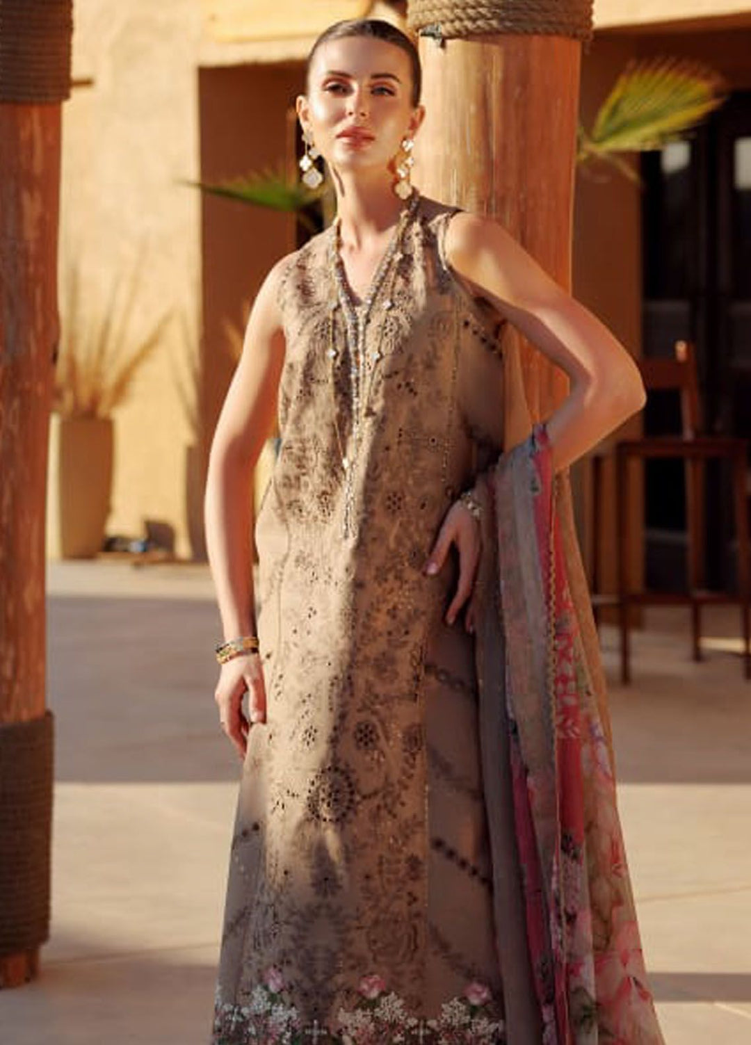 Noor by Saadia Asad Embroidered Lawn Suit Unstitched 3 Piece NSA24E D8 - Summer Collection