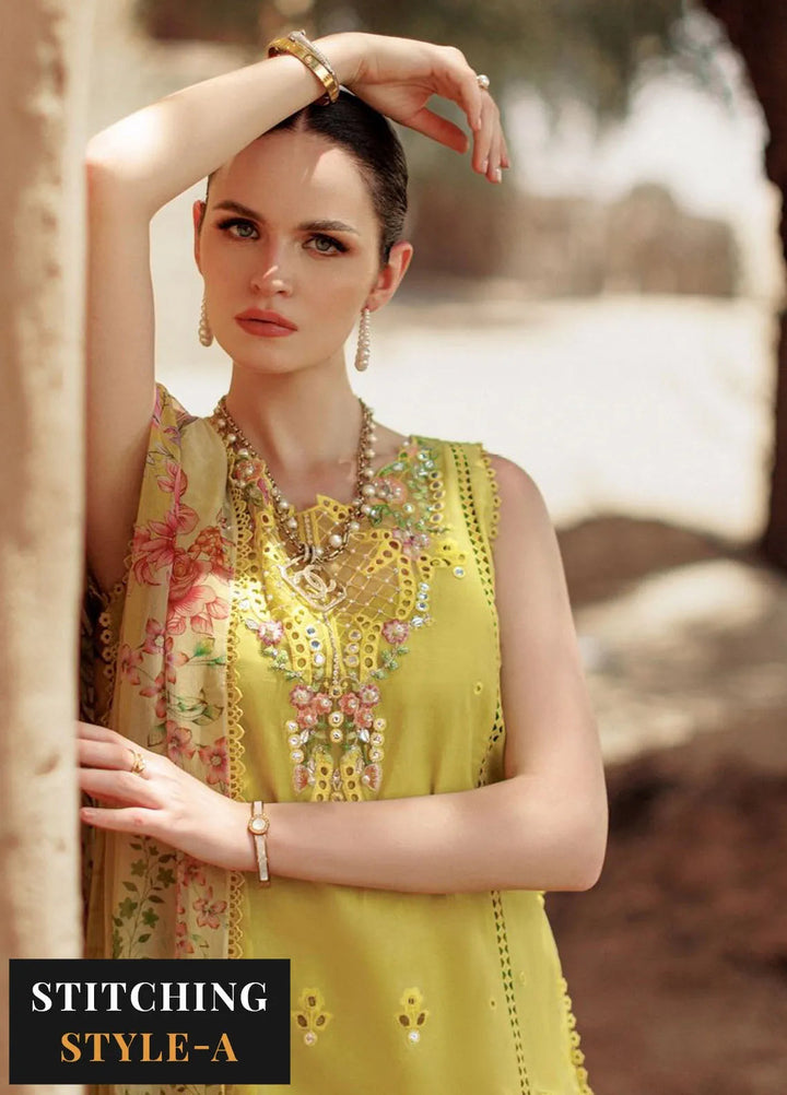 Noor by Saadia Asad Embroidered Lawn Suit Unstitched 3 Piece NSA24ELL D-01 - Summer Collection