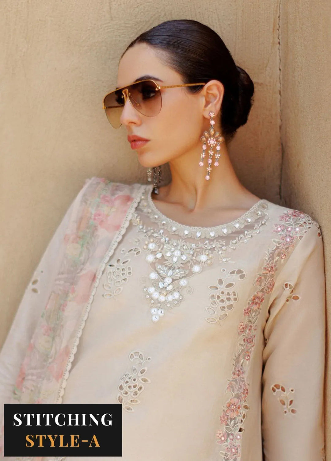 Noor by Saadia Asad Embroidered Lawn Suit Unstitched 3 Piece NSA24ELL D-02 - Summer Collection