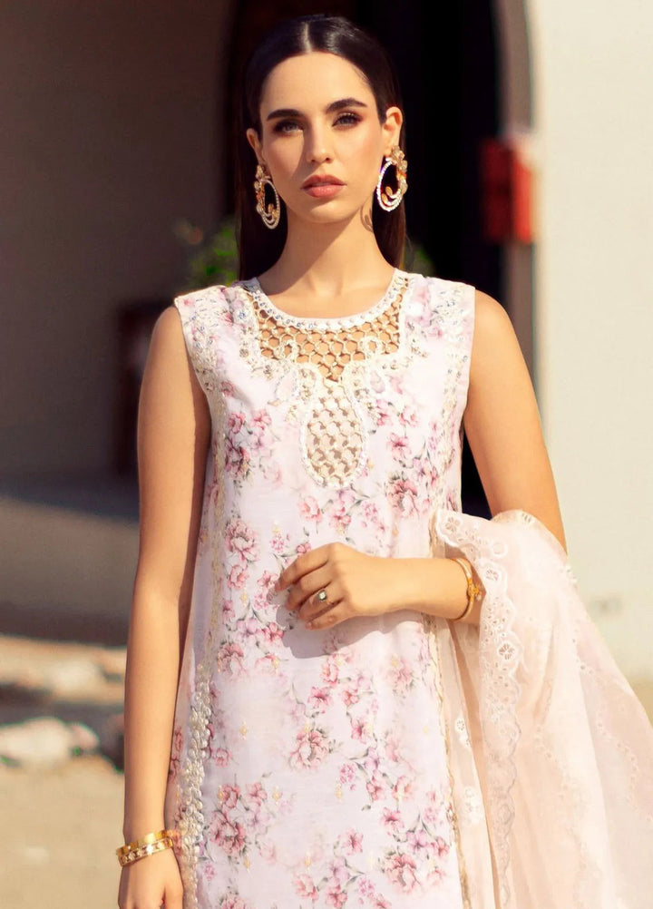 Noor by Saadia Asad Embroidered Lawn Suit Unstitched 3 Piece NSA24ELL D-05 - Summer Collection