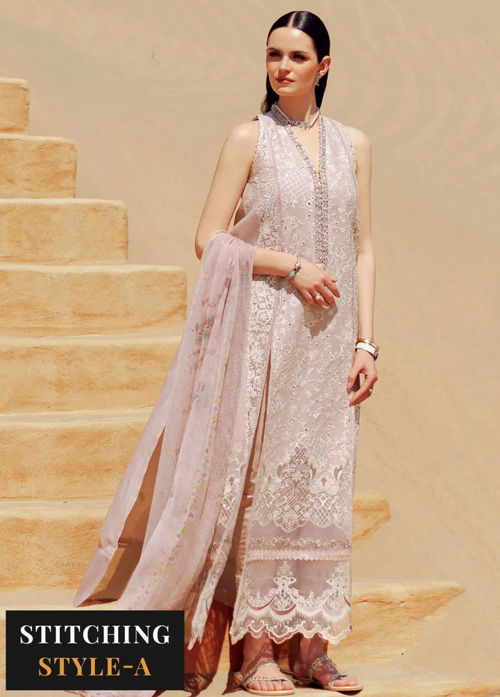 Noor by Saadia Asad Embroidered Lawn Suit Unstitched 3 Piece NSA24ELL D-07 - Summer Collection