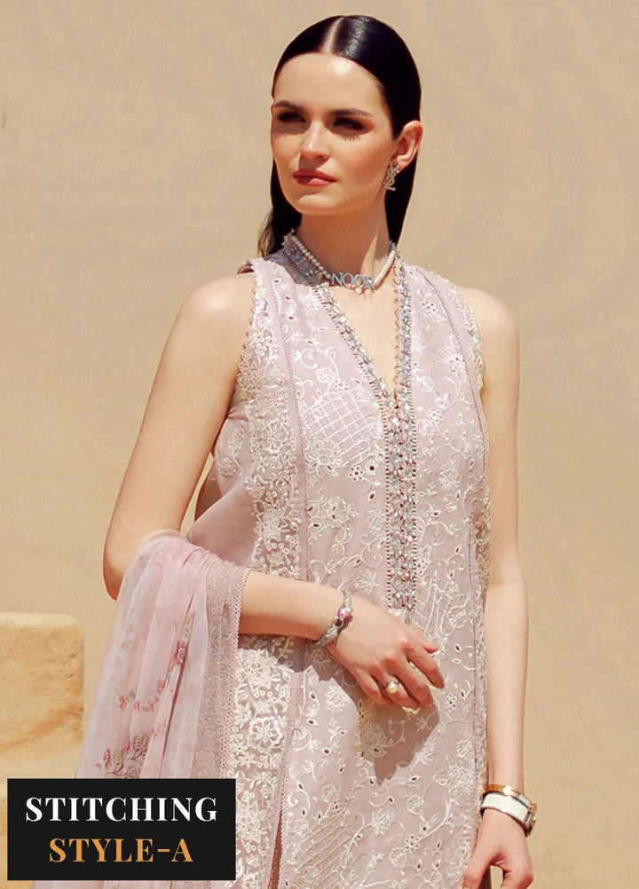 Noor by Saadia Asad Embroidered Lawn Suit Unstitched 3 Piece NSA24ELL D-07 - Summer Collection