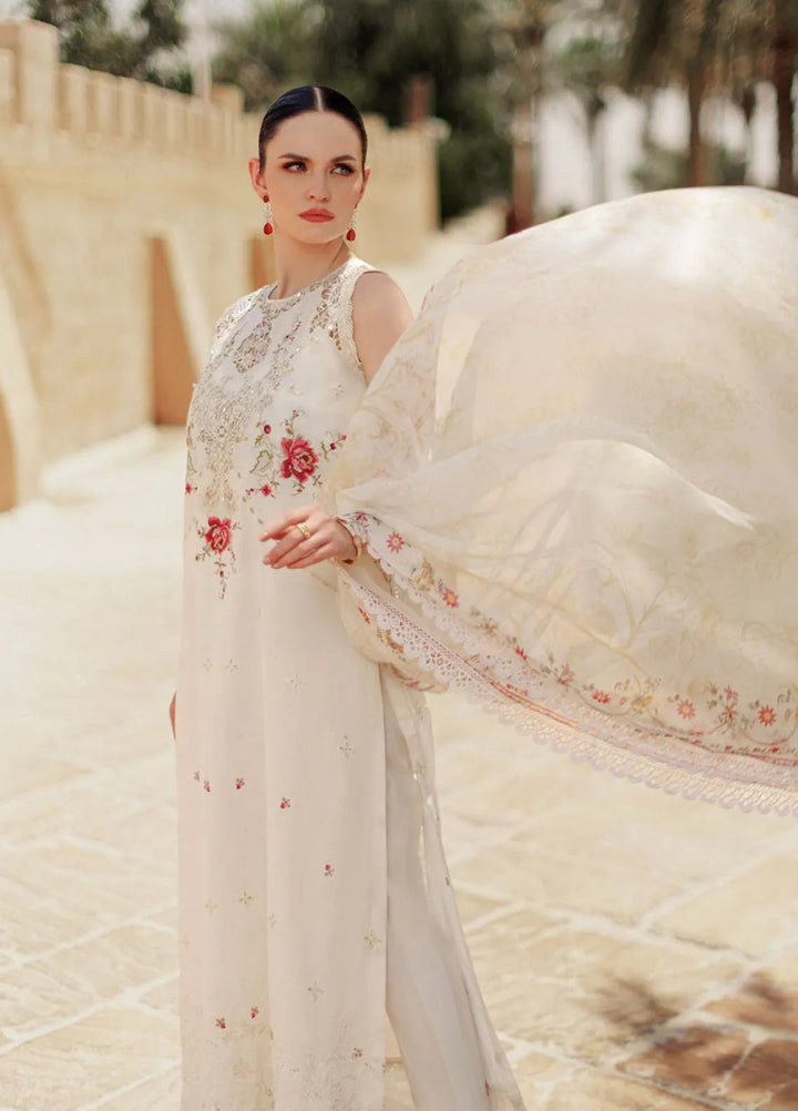 Noor by Saadia Asad Embroidered Lawn Suit Unstitched 3 Piece NSA24ELL D-09 - Summer Collection