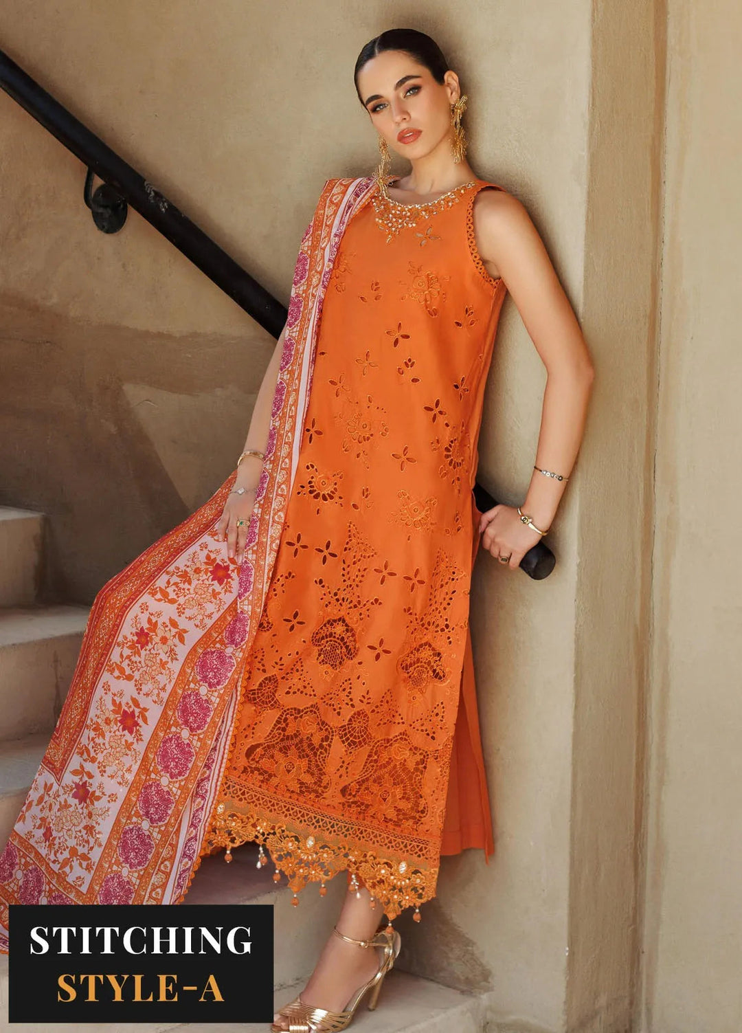 Noor by Saadia Asad Embroidered Lawn Suit Unstitched 3 Piece NSA24ELL D-11 - Summer Collection