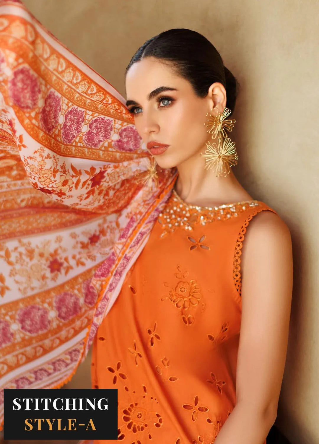 Noor by Saadia Asad Embroidered Lawn Suit Unstitched 3 Piece NSA24ELL D-11 - Summer Collection