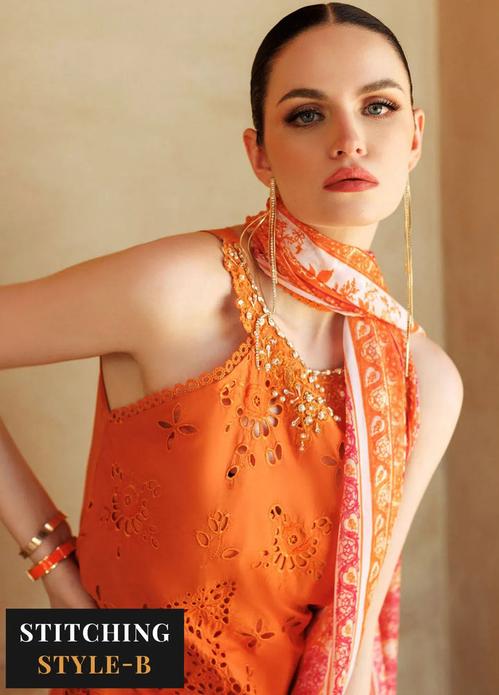 Noor by Saadia Asad Embroidered Lawn Suit Unstitched 3 Piece NSA24ELL D-11 - Summer Collection