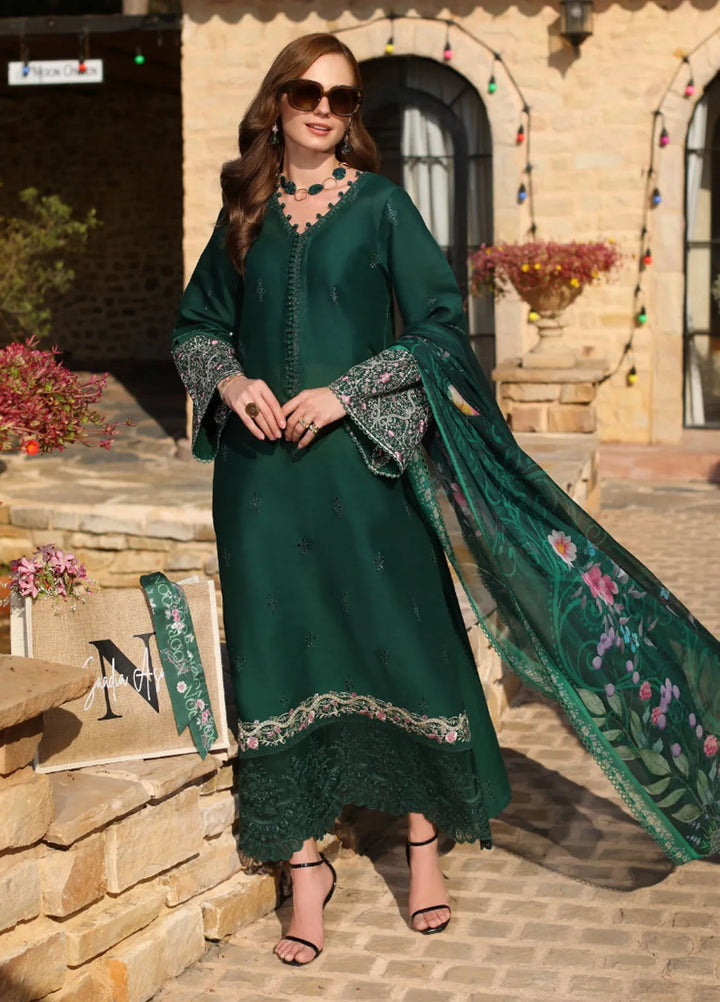 Noor by Saadia Asad Embroidered Lawn Suit Unstitched 3 Piece NSA25LC D-1 A - Summer Collection