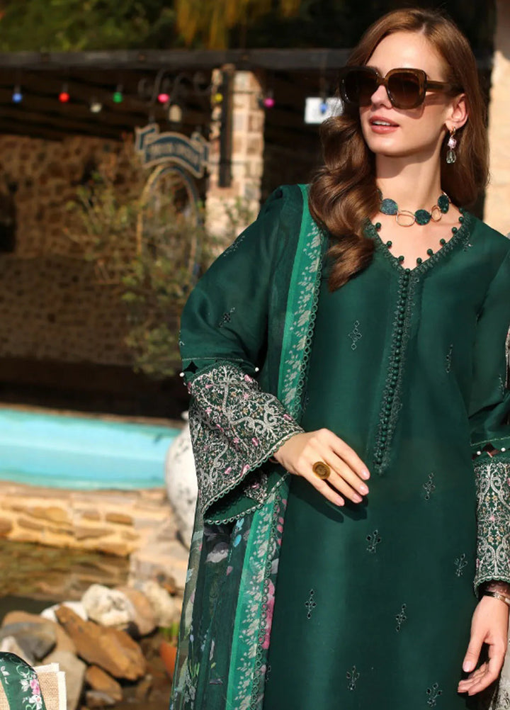Noor by Saadia Asad Embroidered Lawn Suit Unstitched 3 Piece NSA25LC D-1 A - Summer Collection
