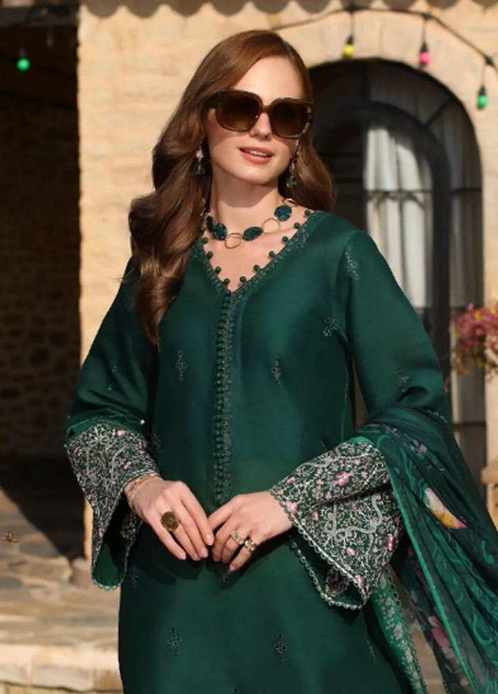 Noor by Saadia Asad Embroidered Lawn Suit Unstitched 3 Piece NSA25LC D-1 A - Summer Collection