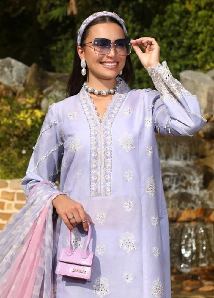 Noor by Saadia Asad Embroidered Lawn Suit Unstitched 3 Piece NSA25LC D-3 A - Summer Collection