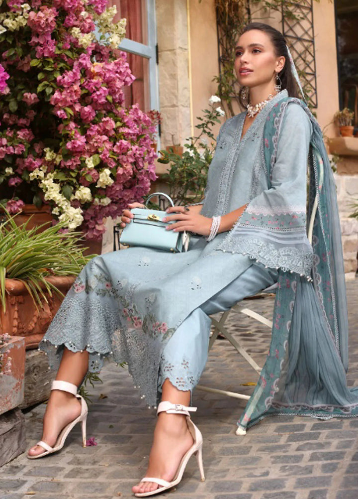 Noor by Saadia Asad Embroidered Lawn Suit Unstitched 3 Piece NSA25LC D-5 B - Summer Collection