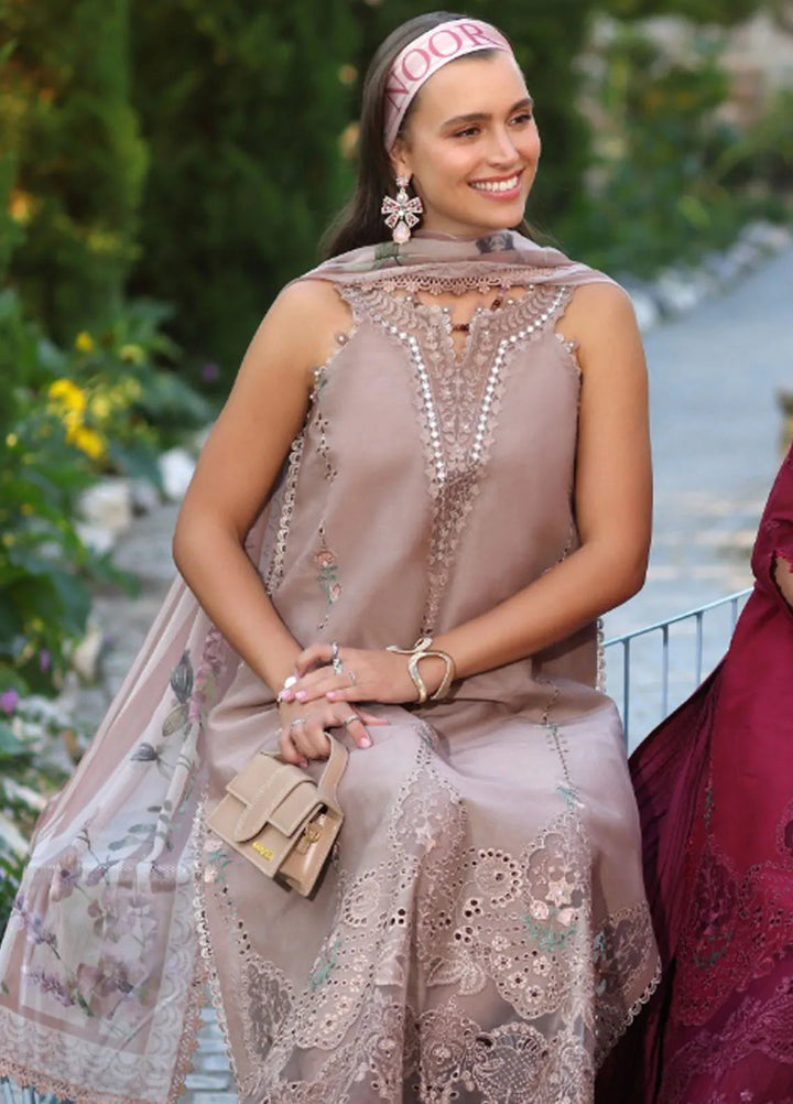 Noor by Saadia Asad Embroidered Lawn Suit Unstitched 3 Piece NSA25LC D-6 B - Summer Collection