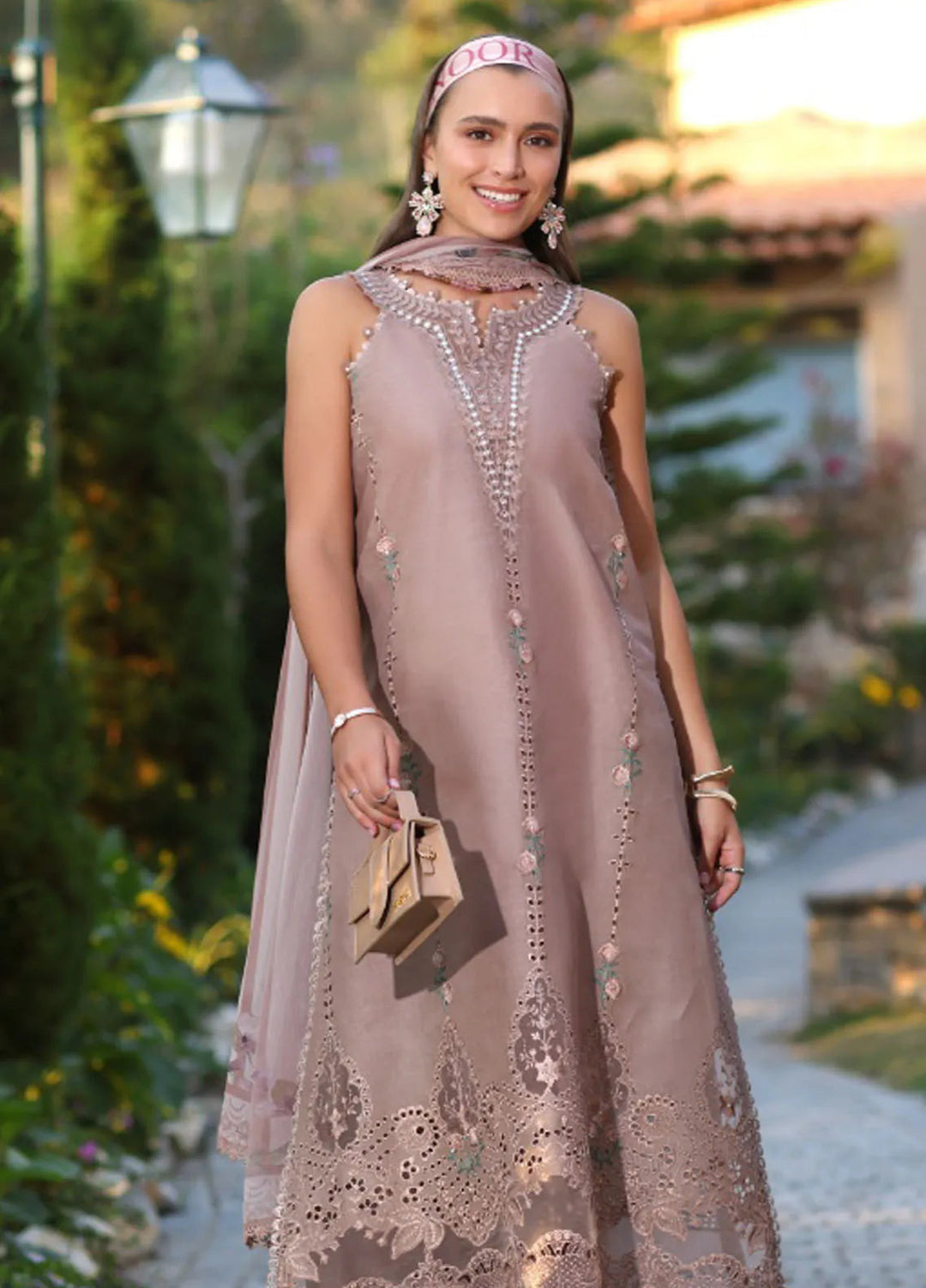 Noor by Saadia Asad Embroidered Lawn Suit Unstitched 3 Piece NSA25LC D-6 B - Summer Collection