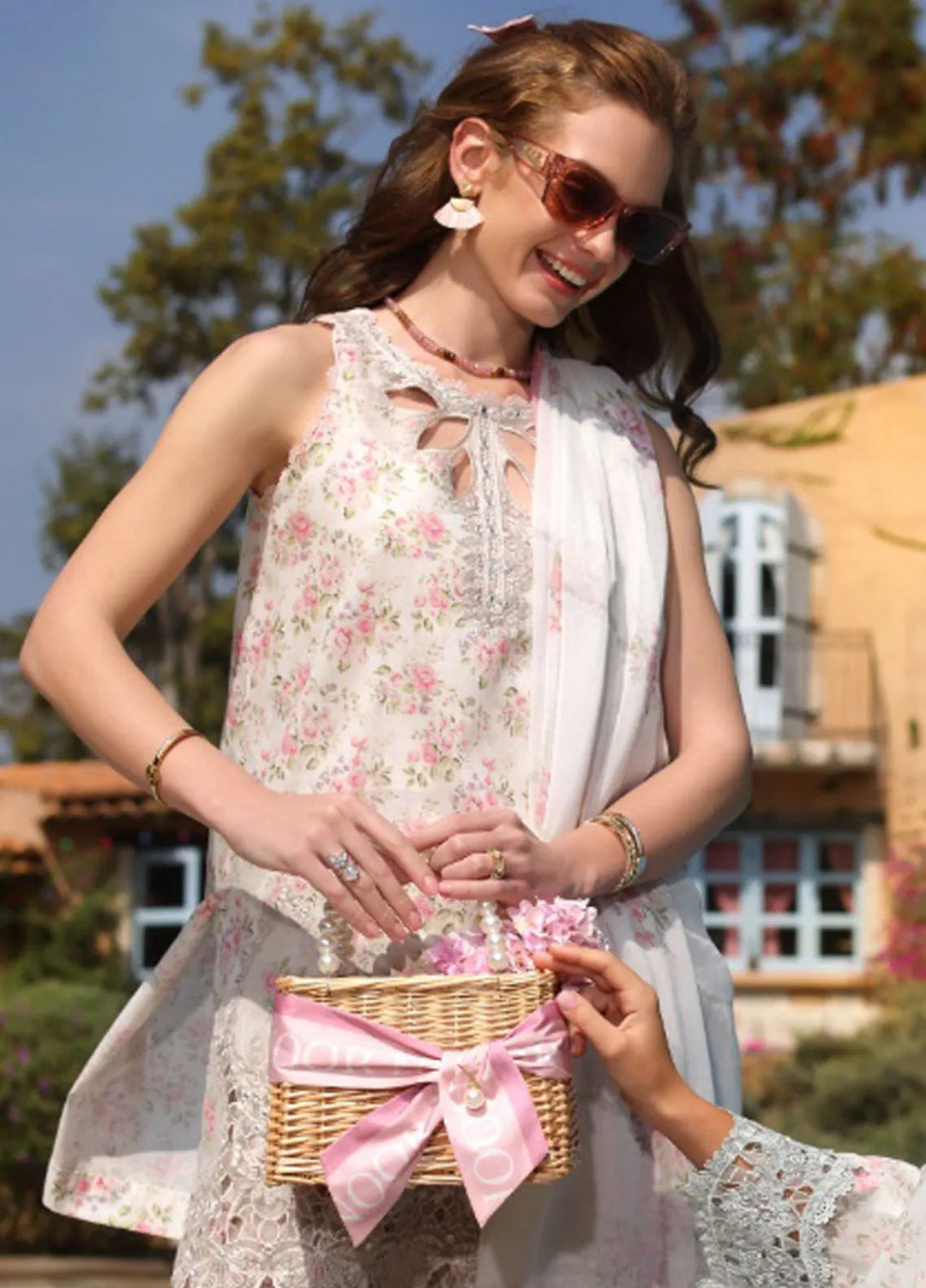 Noor by Saadia Asad Embroidered Lawn Suit Unstitched 3 Piece NSA25LC D-7 A - Summer Collection