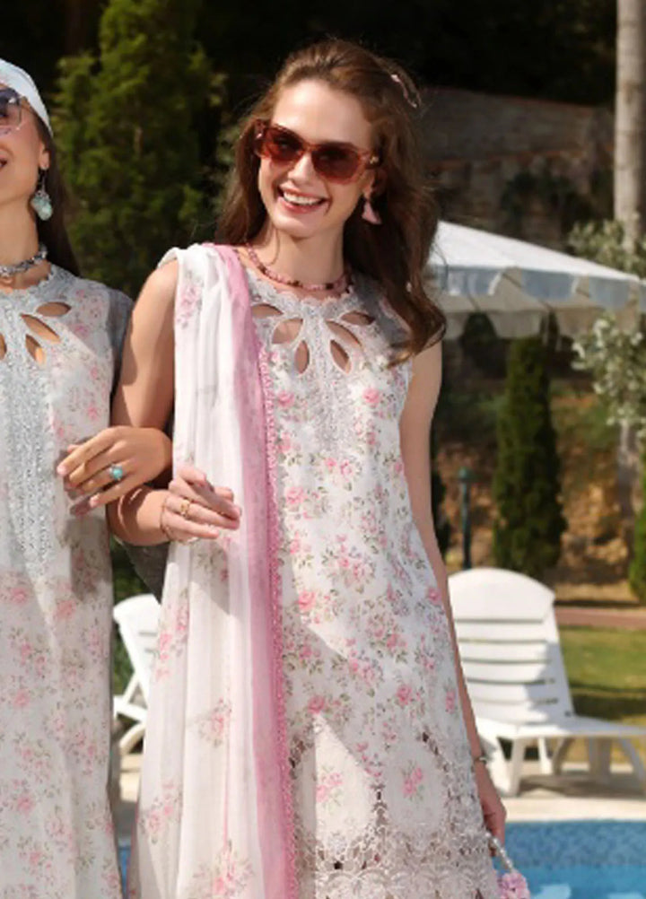 Noor by Saadia Asad Embroidered Lawn Suit Unstitched 3 Piece NSA25LC D-7 A - Summer Collection