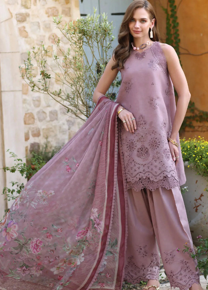 Noor by Saadia Asad Embroidered Lawn Suit Unstitched 3 Piece NSA25LC D-8 A - Summer Collection