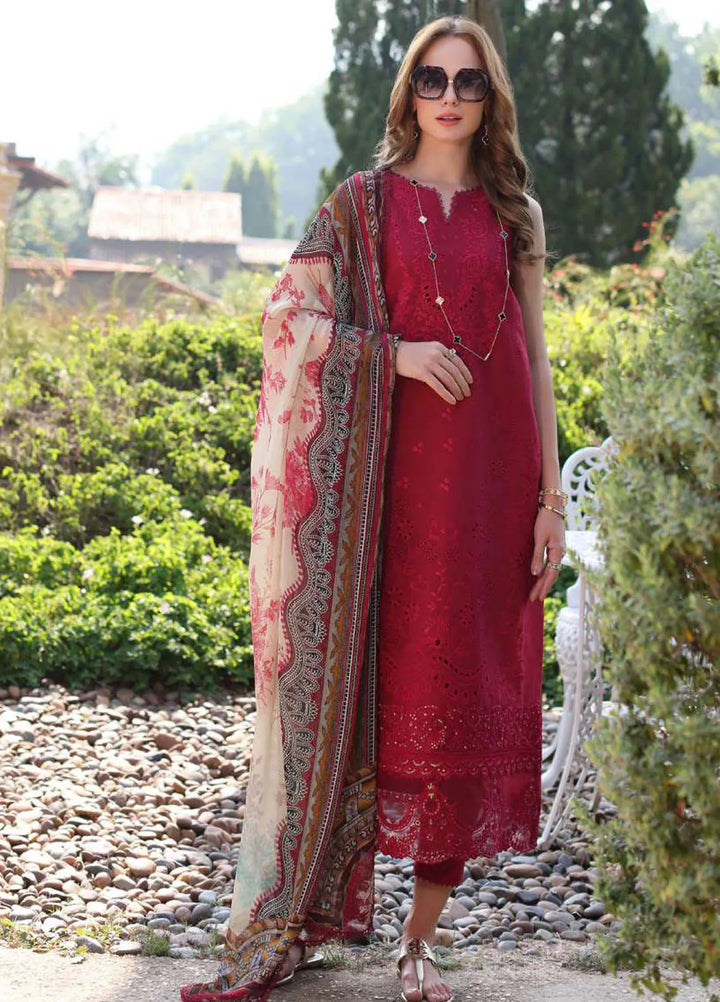Noor by Saadia Asad Embroidered Lawn Suits Unstitched 3 Piece NSA24EL D11 - Luxury Collection
