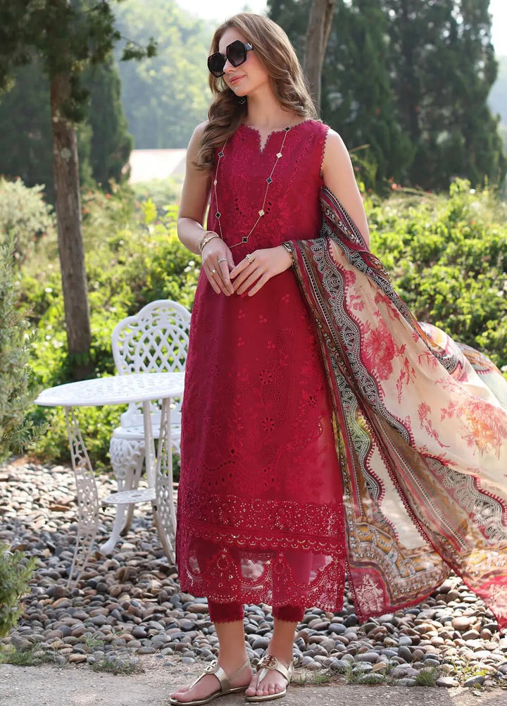 Noor by Saadia Asad Embroidered Lawn Suits Unstitched 3 Piece NSA24EL D11 - Luxury Collection
