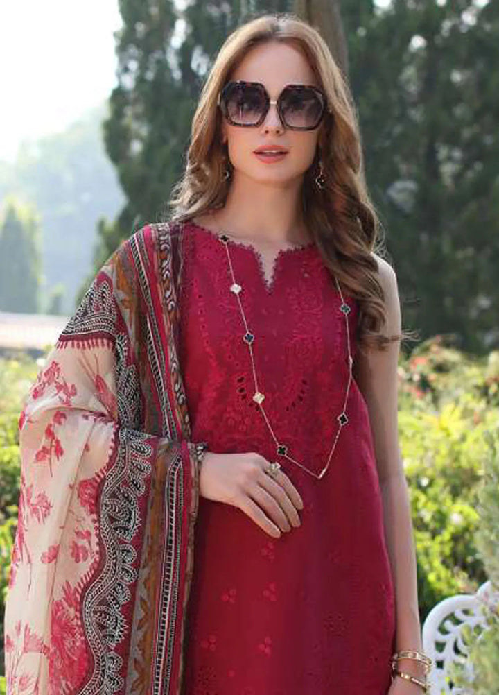 Noor by Saadia Asad Embroidered Lawn Suits Unstitched 3 Piece NSA24EL D11 - Luxury Collection