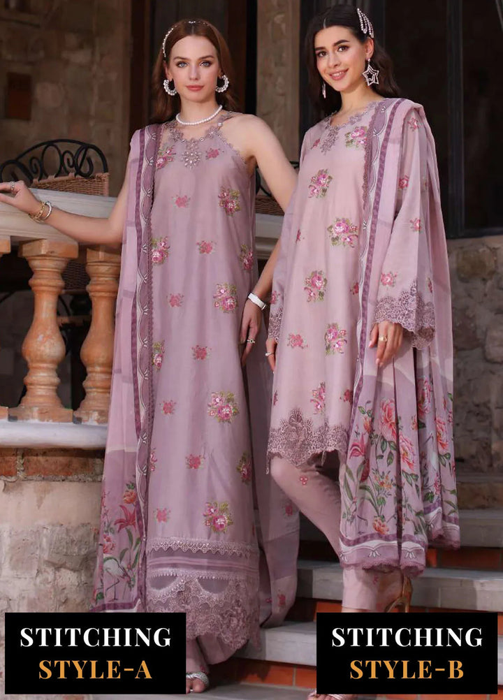 Noor by Saadia Asad Embroidered Lawn Suits Unstitched 3 Piece NSA24EL D4 - Luxury Collection