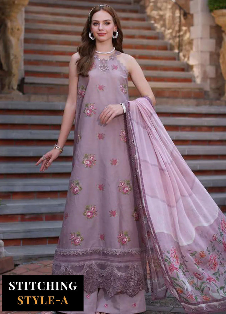 Noor by Saadia Asad Embroidered Lawn Suits Unstitched 3 Piece NSA24EL D4 - Luxury Collection