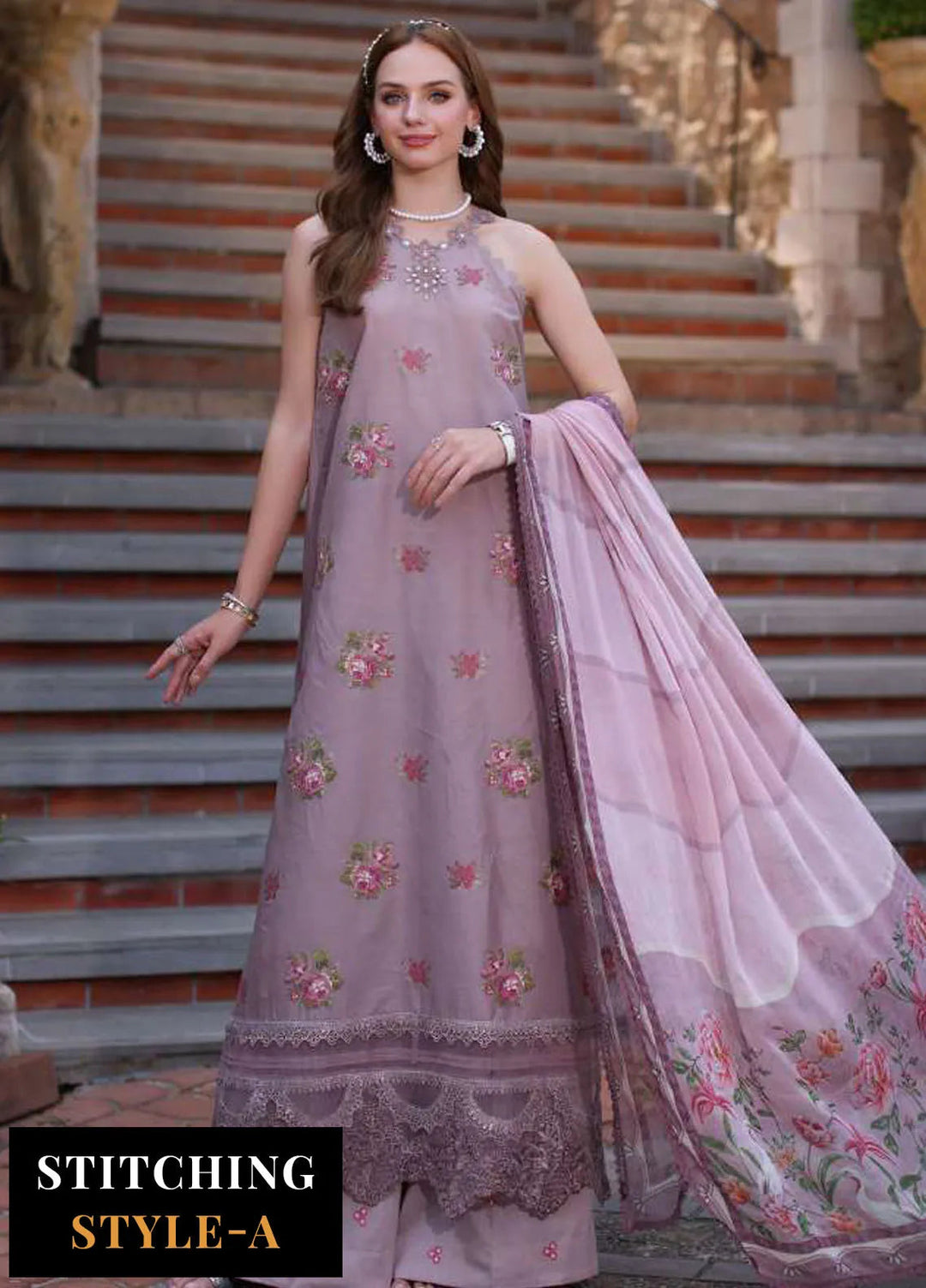 Noor by Saadia Asad Embroidered Lawn Suits Unstitched 3 Piece NSA24EL D4 - Luxury Collection