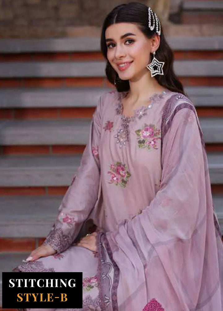 Noor by Saadia Asad Embroidered Lawn Suits Unstitched 3 Piece NSA24EL D4 - Luxury Collection