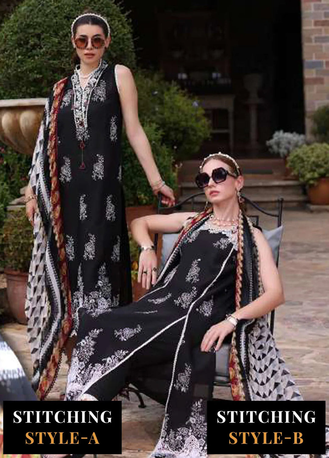 Noor by Saadia Asad Embroidered Lawn Suits Unstitched 3 Piece NSA24EL D6 - Luxury Collection