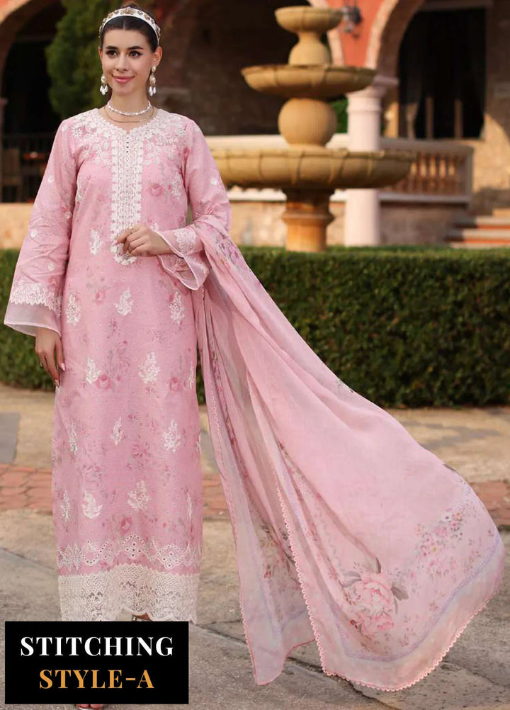 Noor by Saadia Asad Embroidered Lawn Suits Unstitched 3 Piece NSA24EL D7 - Luxury Collection
