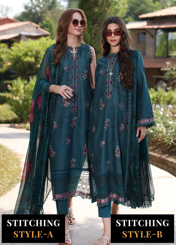 Noor by Saadia Asad Embroidered Lawn Suits Unstitched 3 Piece NSA24EL D9 - Luxury Collection