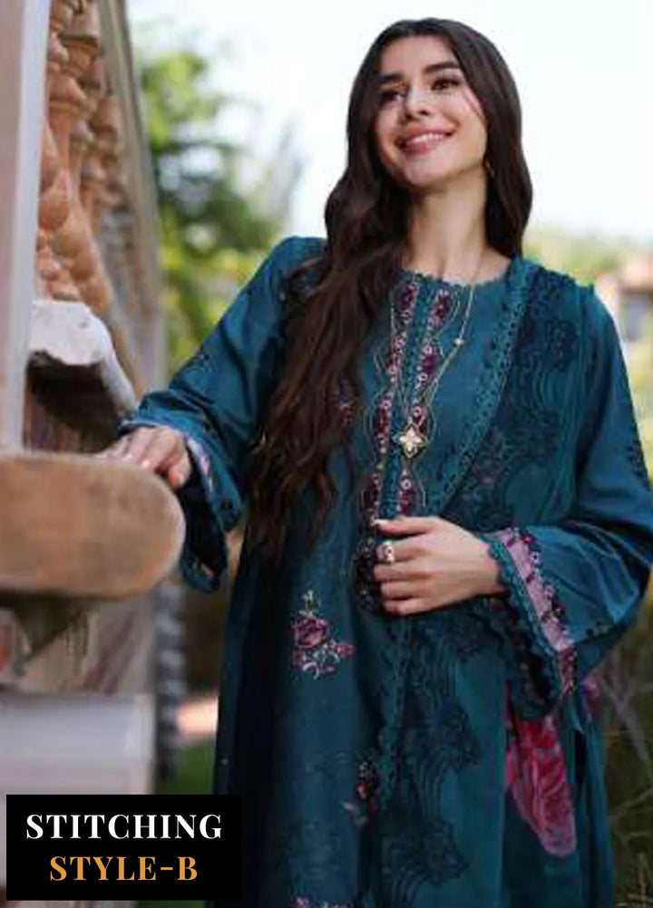 Noor by Saadia Asad Embroidered Lawn Suits Unstitched 3 Piece NSA24EL D9 - Luxury Collection